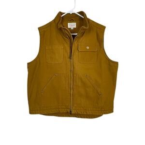 Tecovas Tan/Gold Duck Canvas Sherpa Lined Vest